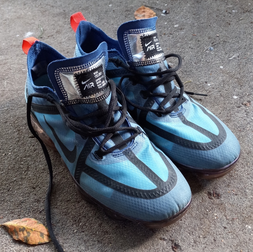 Nike Vapormax Indigo Force/Light Blue Fury-Black 2019 sneakers men size 9.5 - Picture 2 of 6